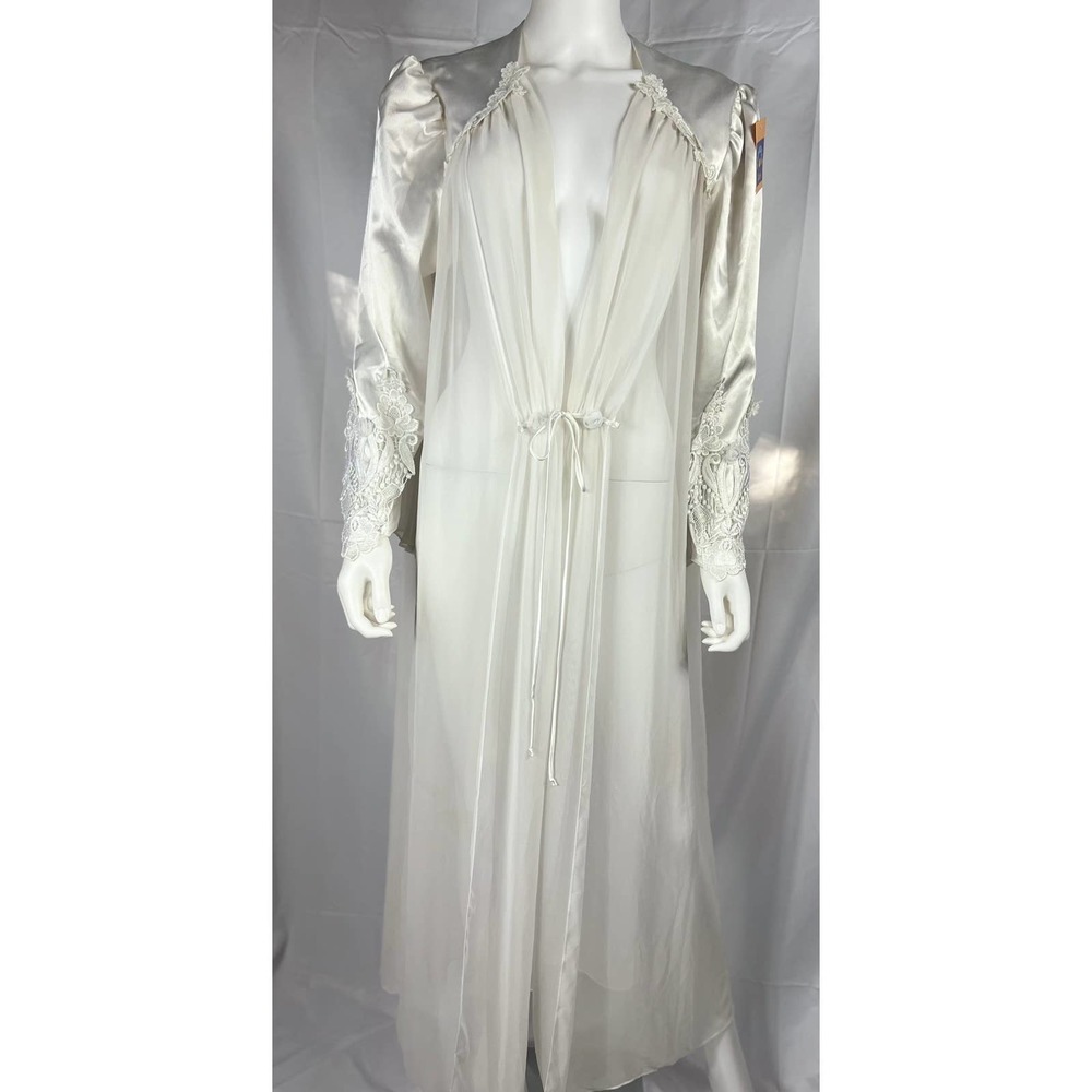1980's White Sheer Bridal Robe